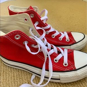 Red high top converse